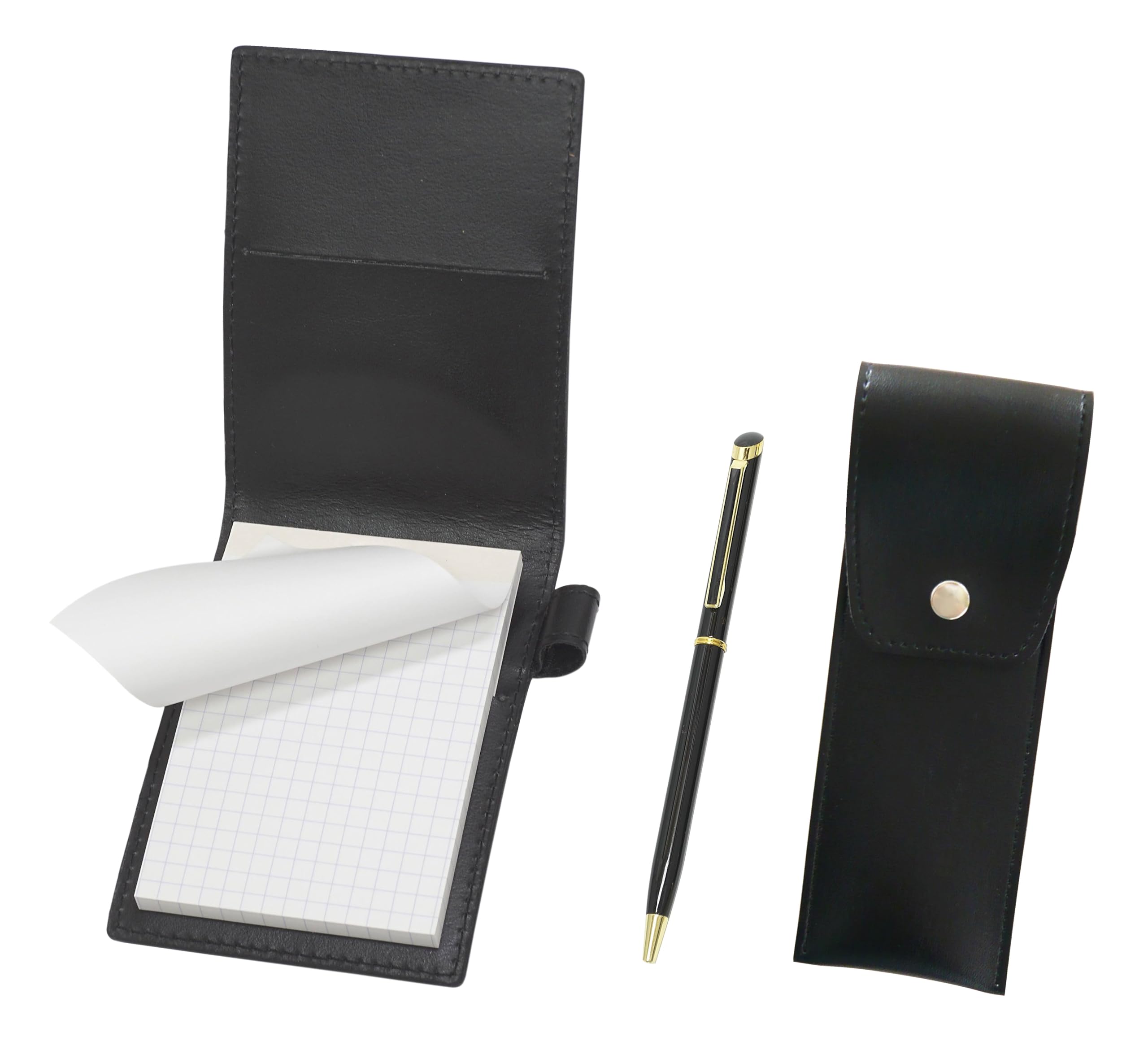 Recycled cowhide mini notebook cover black with round button pen case black Epoxy rotating ballpoint pen set black LS022PB-BRSB-WD002-B
Recycled cowhide mini notebook cover black with round button pen case black Epoxy rotating ballpoint pen set black LS022PB-BRSB-WD002-B