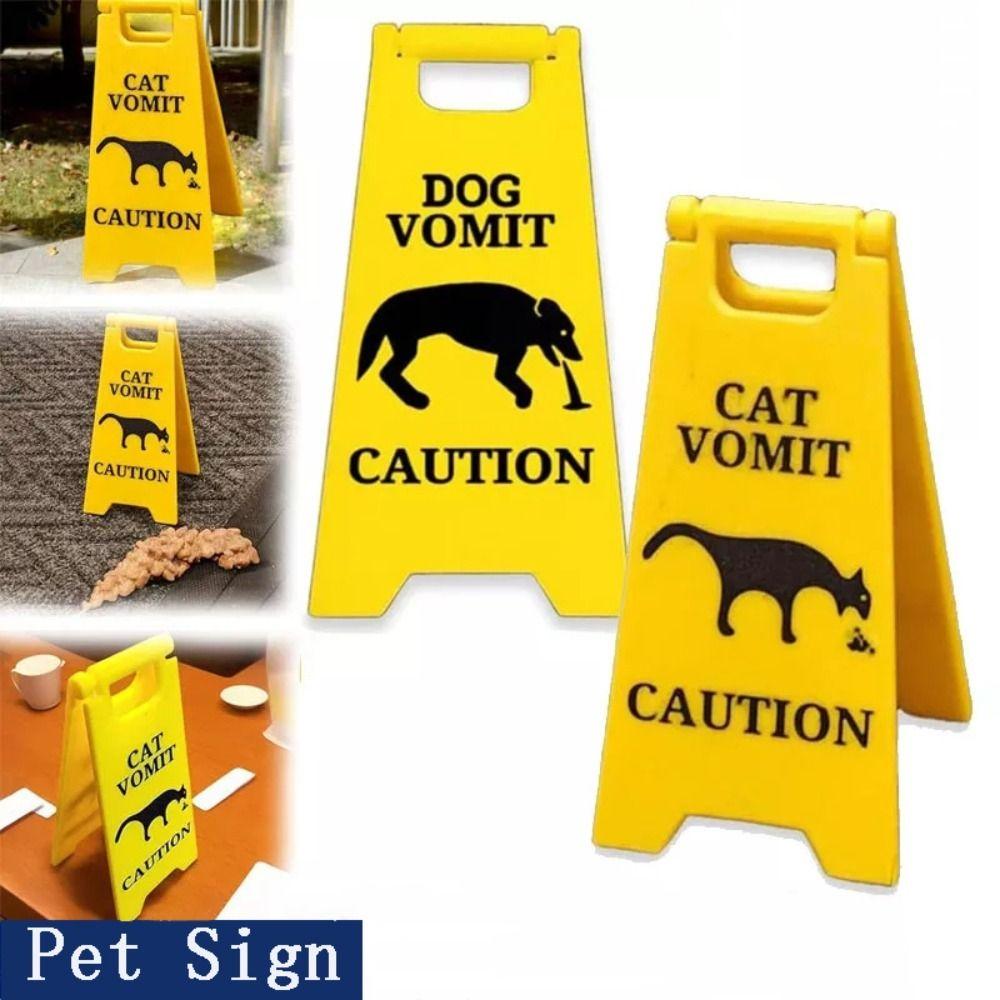 2 PCS Safety Dog Vomit Sign Wet Floor Cat Vomit Sign Funny Warning Sign Decoration жовтий
2 PCS Safety Dog Vomit Sign Wet Floor Cat Vomit Sign Funny Warning Sign Decoration жовтий
