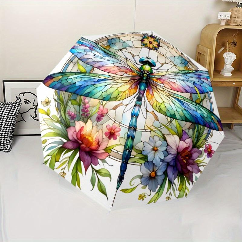 Dragonfly 4 Automatic Opening Folding Umbrella with 8-Rib Sturdy Iron Frame, Self-Opening Compact Travel Umbrella with Stained (as the picture,Iron&8K)
Dragonfly 4 Automatic Opening Folding Umbrella with 8-Rib Sturdy Iron Frame, Self-Opening Compact Travel Umbrella with Stained (as the picture,Iron&8K)