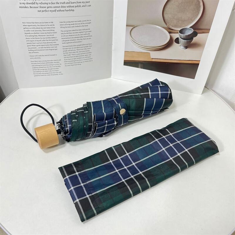 OIMG Retro Plaid Wooden Handle Folding Umbrella
OIMG Retro Plaid Wooden Handle Folding Umbrella