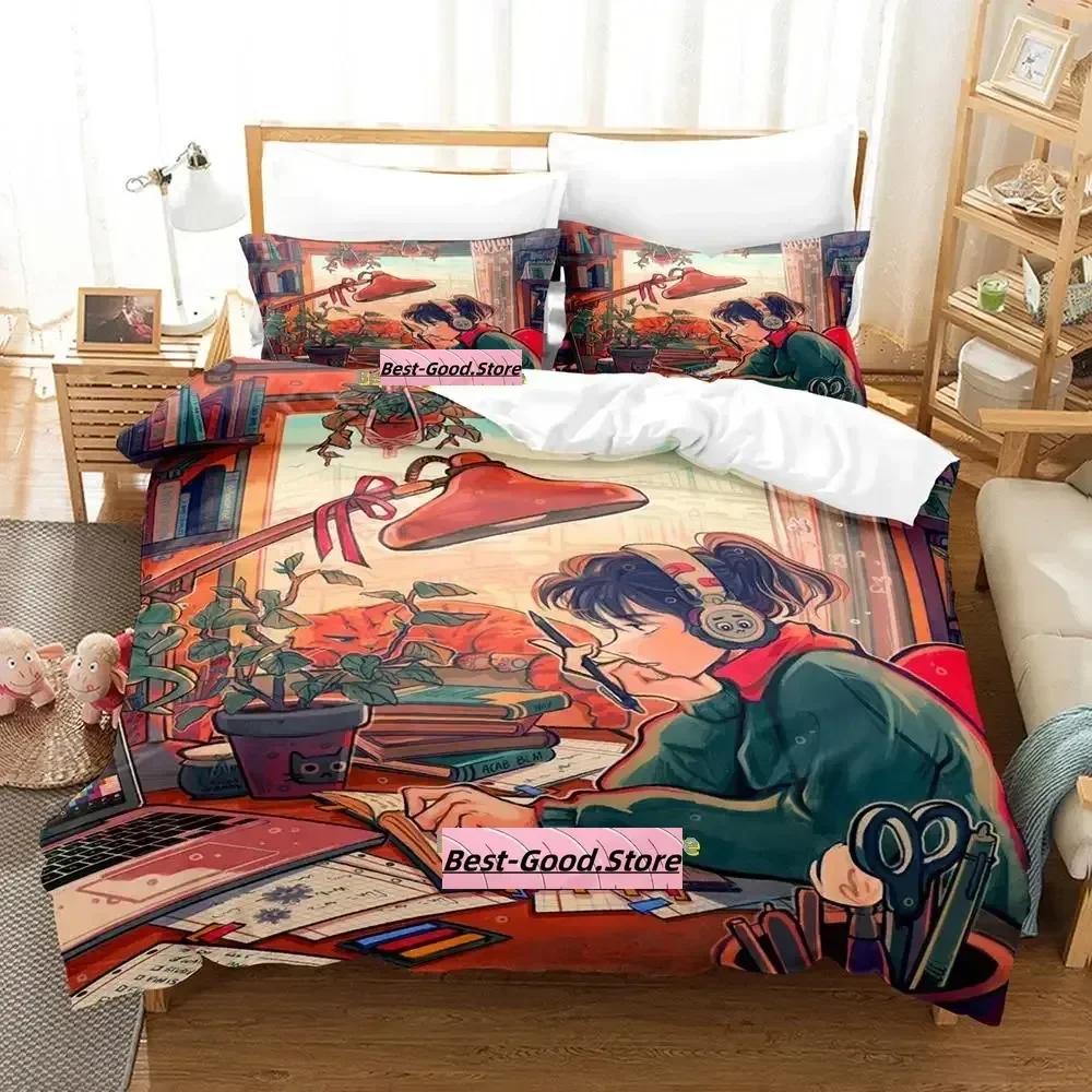Comforter New Lofi Girl Bedding Set Single Twin Full Queen King Size Bed Set Adult Kid Bedroom s Anime Parure De Lit Bed Comforter (quilt)-EU Single(135*200cm)3pcs
Comforter New Lofi Girl Bedding Set Single Twin Full Queen King Size Bed Set Adult Kid Bedroom s Anime Parure De Lit Bed Comforter (quilt)-EU Single(135*200cm)3pcs