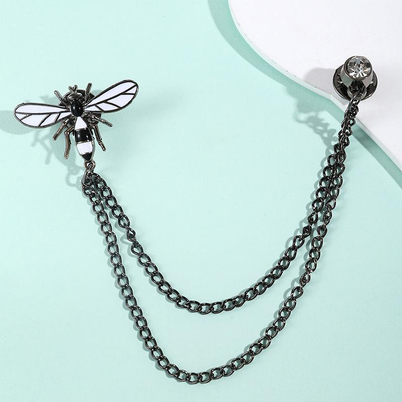 Creative Animal Bee Shaped Metal Chain Brooches Pins Man Suit Shirt Collar Lapel Pin Women Jewelry Accessries A3
Creative Animal Bee Shaped Metal Chain Brooches Pins Man Suit Shirt Collar Lapel Pin Women Jewelry Accessries A3