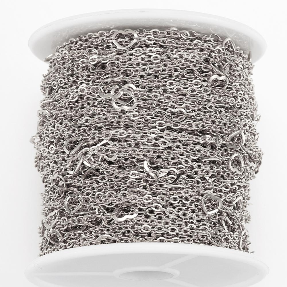 2meters/1meter Love Heart Stainless Steel Chains Cable Curb Chains for Jewelry Making DIY Chain Necklace Bracelet Components 1Meter
2meters/1meter Love Heart Stainless Steel Chains Cable Curb Chains for Jewelry Making DIY Chain Necklace Bracelet Components 1Meter