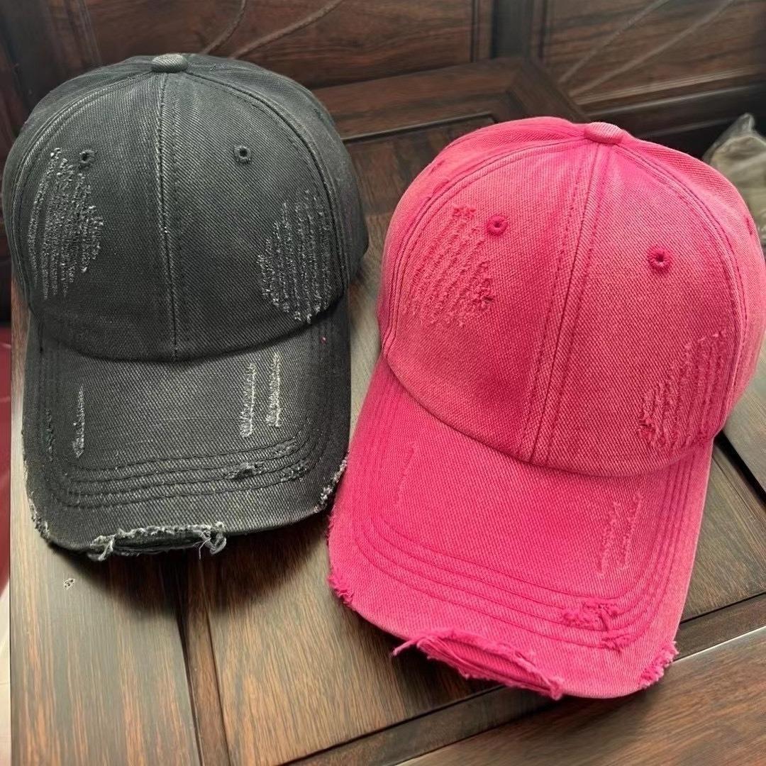 Retro Old Ripped Black Baseball Hat Men and Women Spring and Summer Trend Street Personality Soft Top Baseball Cap Versatile Adjustable
Retro Old Ripped Black Baseball Hat Men and Women Spring and Summer Trend Street Personality Soft Top Baseball Cap Versatile Adjustable