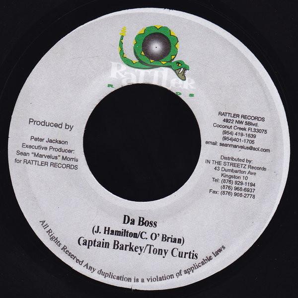 7inch Record CAPTAIN BARKEY & TONY CURTIS / GHOS - Da Boss / On Top NONE Rattler Records 2003 Jamaica Reggae, Ska & Dub Used
7inch Record CAPTAIN BARKEY & TONY CURTIS / GHOS - Da Boss / On Top NONE Rattler Records 2003 Jamaica Reggae, Ska & Dub Used