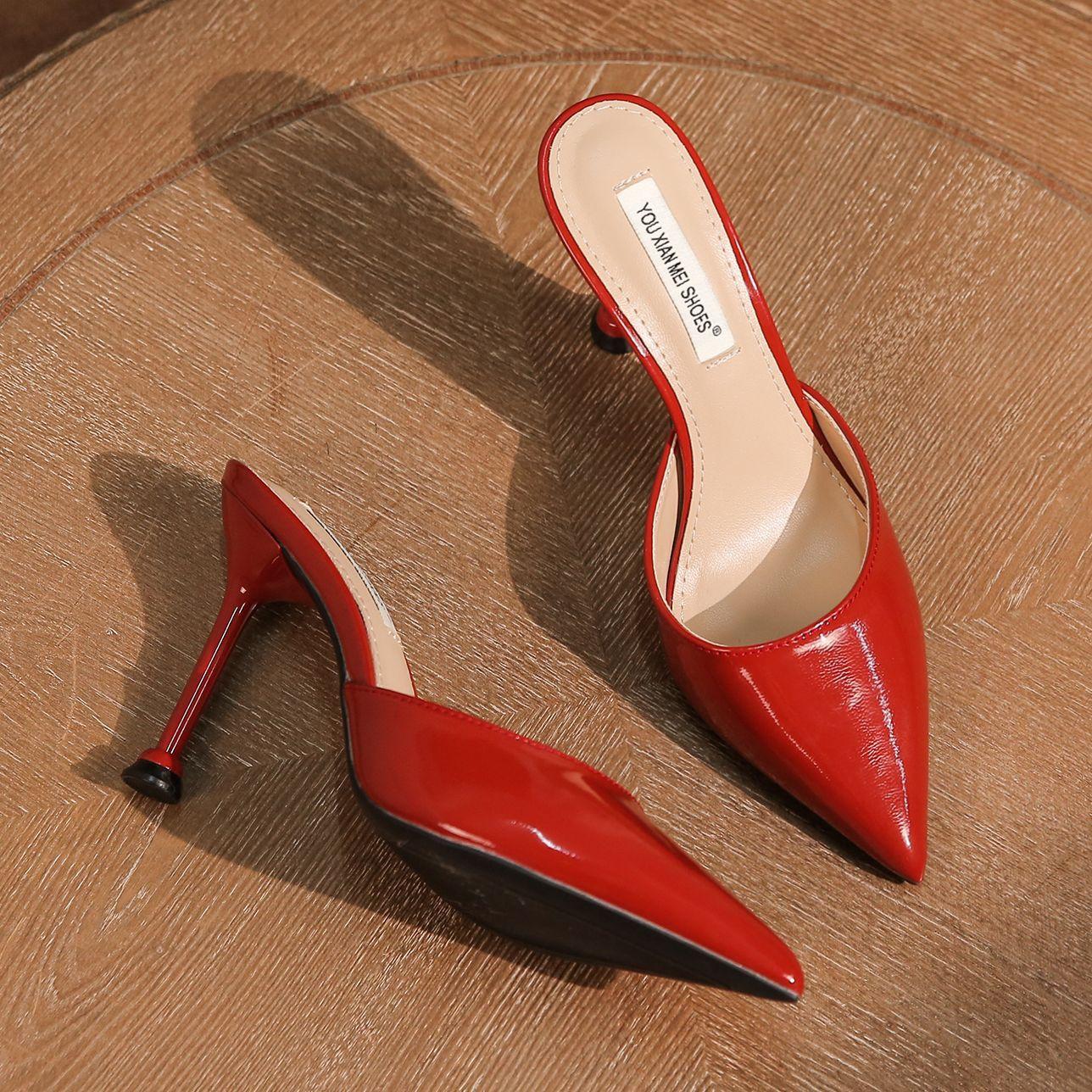 - Slippers, high heels, simple leather surface, daily professional commuter women s shoes, thin heels, pointed OA temperament, versatile 34
- Slippers, high heels, simple leather surface, daily professional commuter women s shoes, thin heels, pointed OA temperament, versatile 34