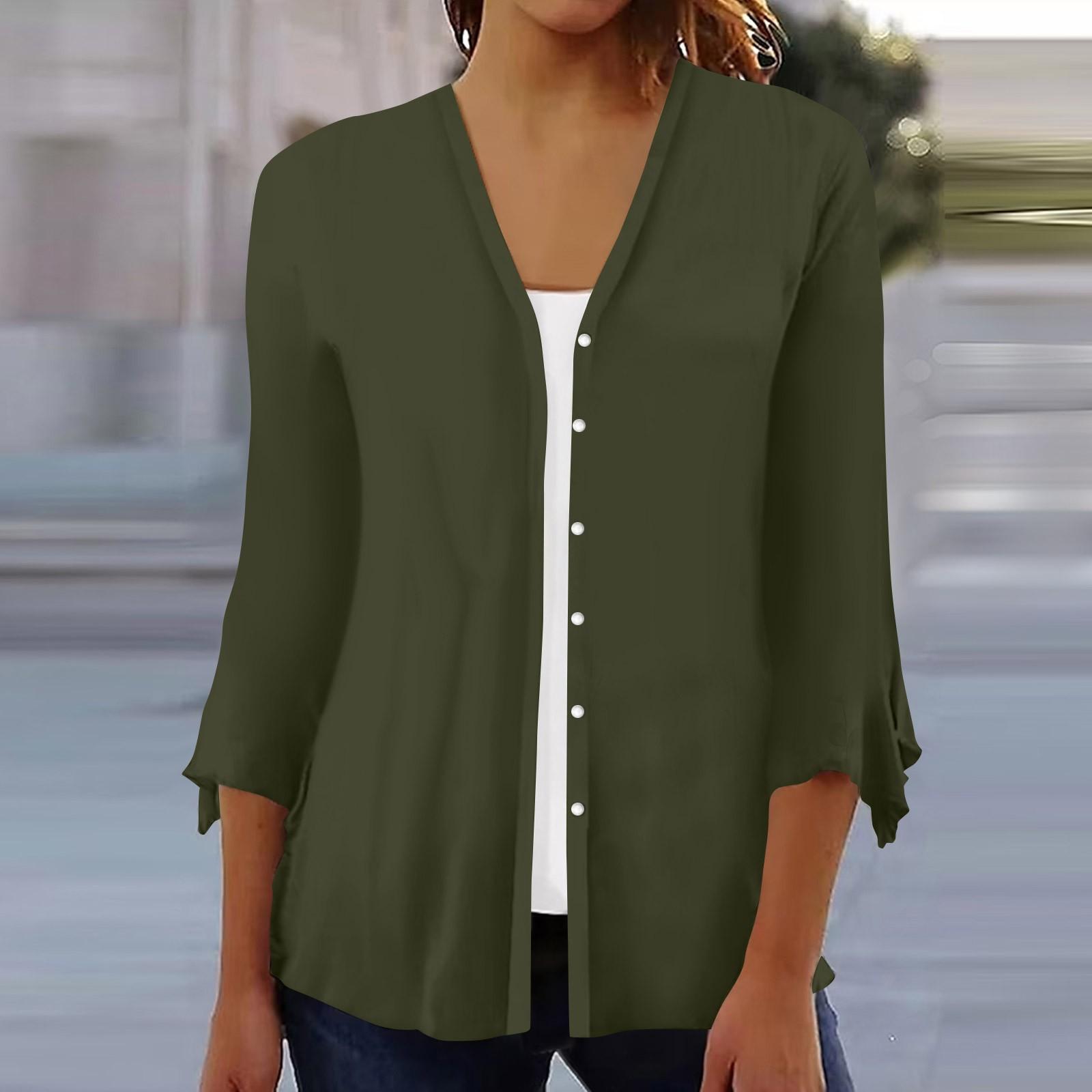 Женская рубашка, блузка, верхняя одежда, однотонные, с рукавами 3/4, повседневные праздничные базовые топы на пуговицах L армия зеленый
Женская рубашка, блузка, верхняя одежда, однотонные, с рукавами 3/4, повседневные праздничные базовые топы на пуговицах L армия зеленый