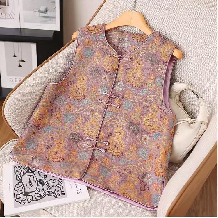 Elegant Retro Chinese-Style Women s Vest 4XL фіолетовий
Elegant Retro Chinese-Style Women s Vest 4XL фіолетовий