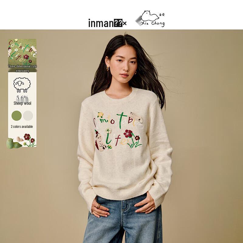 Женский вышитый плюшевый вязаный свитер INMAN S
Женский вышитый плюшевый вязаный свитер INMAN S