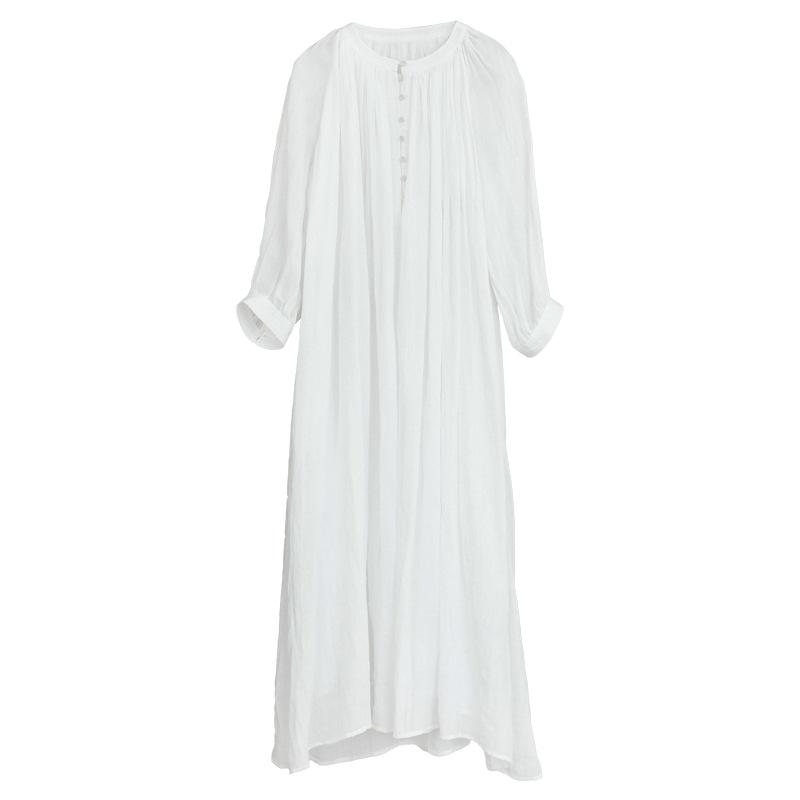 Johnature Woman Summer Vintage Long Sleeves A-Line Dress O-Neck Splicing Loose Solid Color Casual Dress L білий
Johnature Woman Summer Vintage Long Sleeves A-Line Dress O-Neck Splicing Loose Solid Color Casual Dress L білий