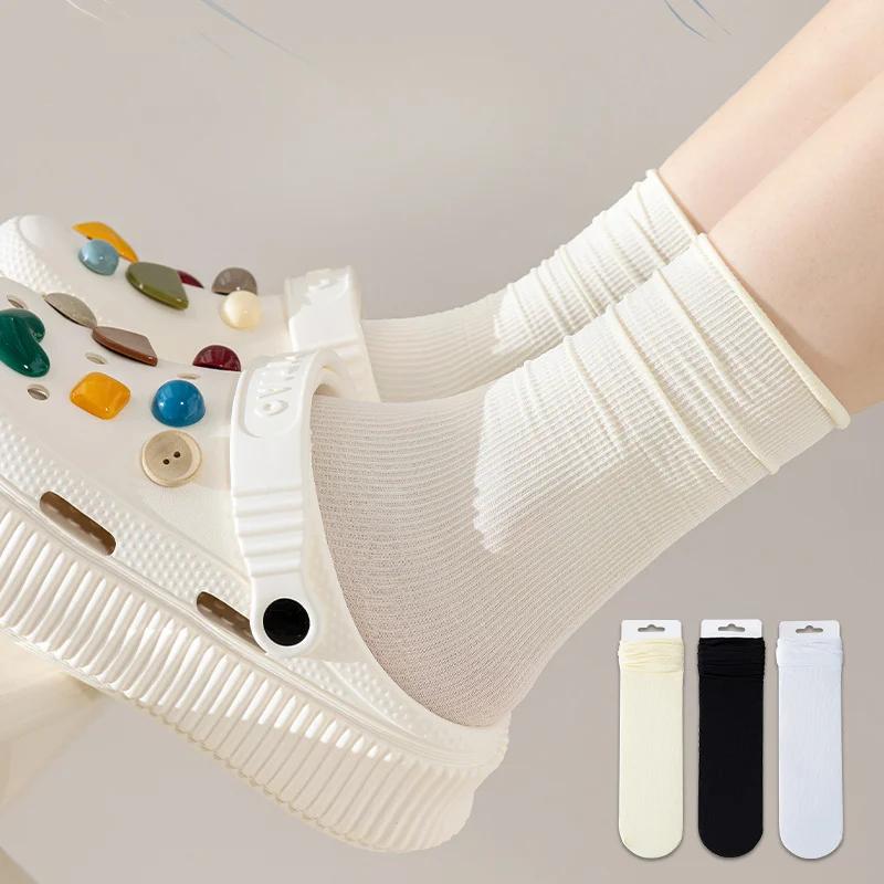 5Pairs/set Women Summer cute Socks Thin Loose Velvet Nylon Soft Breathable Long Socks Solid Color Casual Calcetines mujer One Size
5Pairs/set Women Summer cute Socks Thin Loose Velvet Nylon Soft Breathable Long Socks Solid Color Casual Calcetines mujer One Size