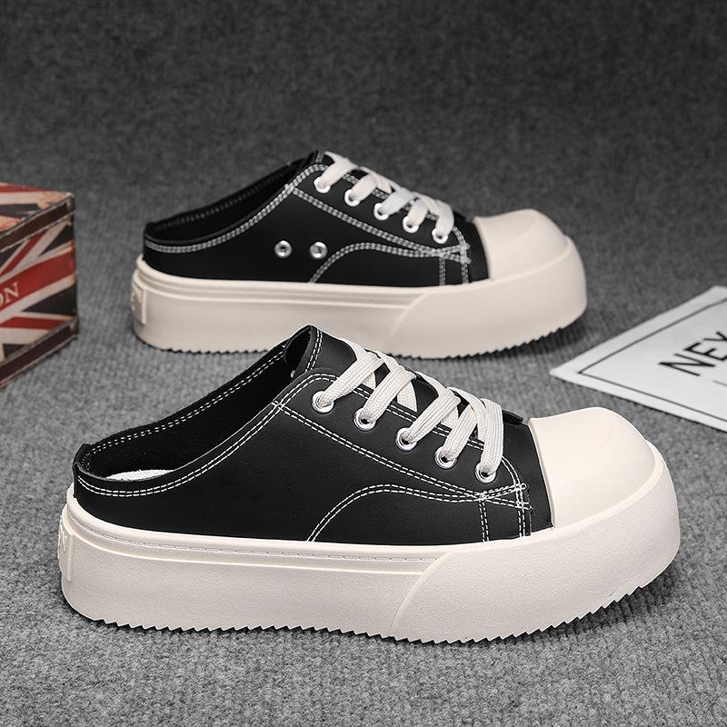 Мужская летняя обувь на одной педали для офиса без каблука с закрытым носком на платформе, мужская повседневная кожаная спортивная обувь для скейтборда 44
Мужская летняя обувь на одной педали для офиса без каблука с закрытым носком на платформе, мужская повседневная кожаная спортивная обувь для скейтборда 44