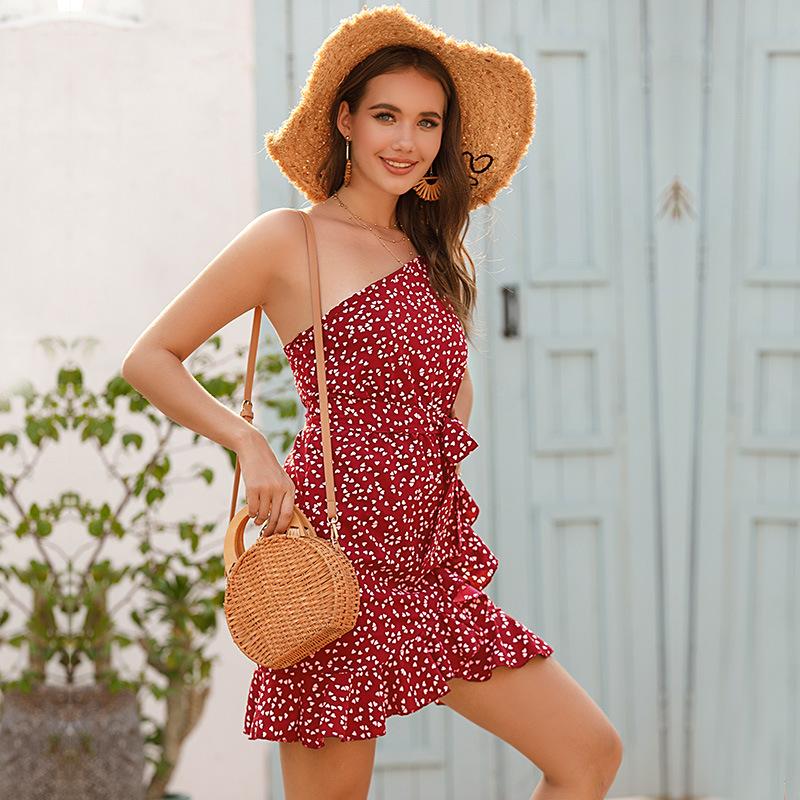 Export summer a-shaped dress black one-shoulder slanted shoulder print dress XL чорний
Export summer a-shaped dress black one-shoulder slanted shoulder print dress XL чорний