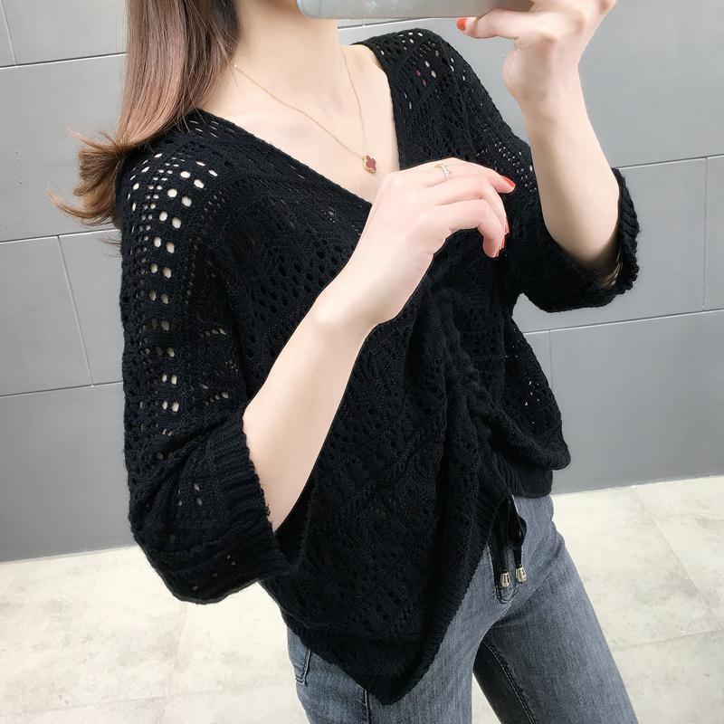Модный зарубежный стиль ажурный вязаный свитер на шнурке женский летний свободный пуловер блузка топ рукав семь четвертей женский average size 55-82 чёрный
Модный зарубежный стиль ажурный вязаный свитер на шнурке женский летний свободный пуловер блузка топ рукав семь четвертей женский average size 55-82 чёрный