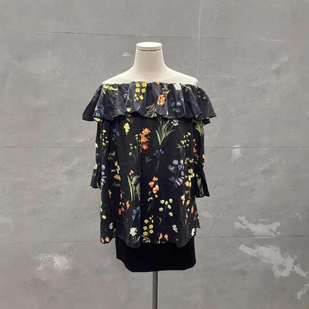 Women s Off-Shoulder Floral Chiffon Blouse - Spring & Autumn Fashion, Ruffled, Age-Defying, with Fairy-Like Elegance S (approx. 95 jin)
Women s Off-Shoulder Floral Chiffon Blouse - Spring & Autumn Fashion, Ruffled, Age-Defying, with Fairy-Like Elegance S (approx. 95 jin)