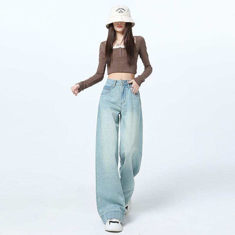 Retro Loose Wide-leg Jeans for Women In Spring and Autumn New Style High Waist Slimming Draping Loose Floor Straight Pants XXL
Retro Loose Wide-leg Jeans for Women In Spring and Autumn New Style High Waist Slimming Draping Loose Floor Straight Pants XXL