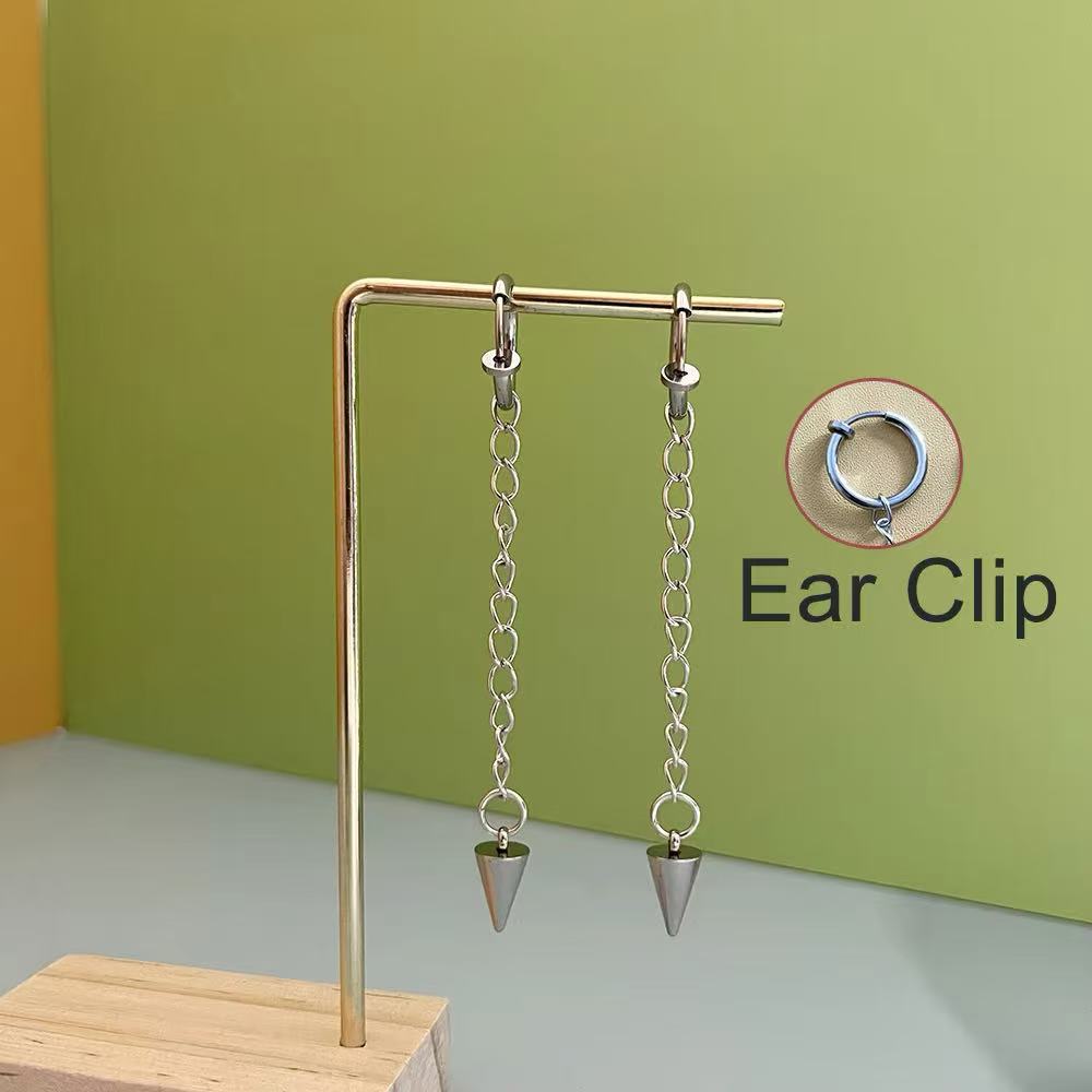 Mira KPop Demon Hunters Cosplay Earrings, Anime Gothic Tassel Chain Ear Clips, Hip Hop Drop Earrings for Women, Gift for Fans
Mira KPop Demon Hunters Cosplay Earrings, Anime Gothic Tassel Chain Ear Clips, Hip Hop Drop Earrings for Women, Gift for Fans