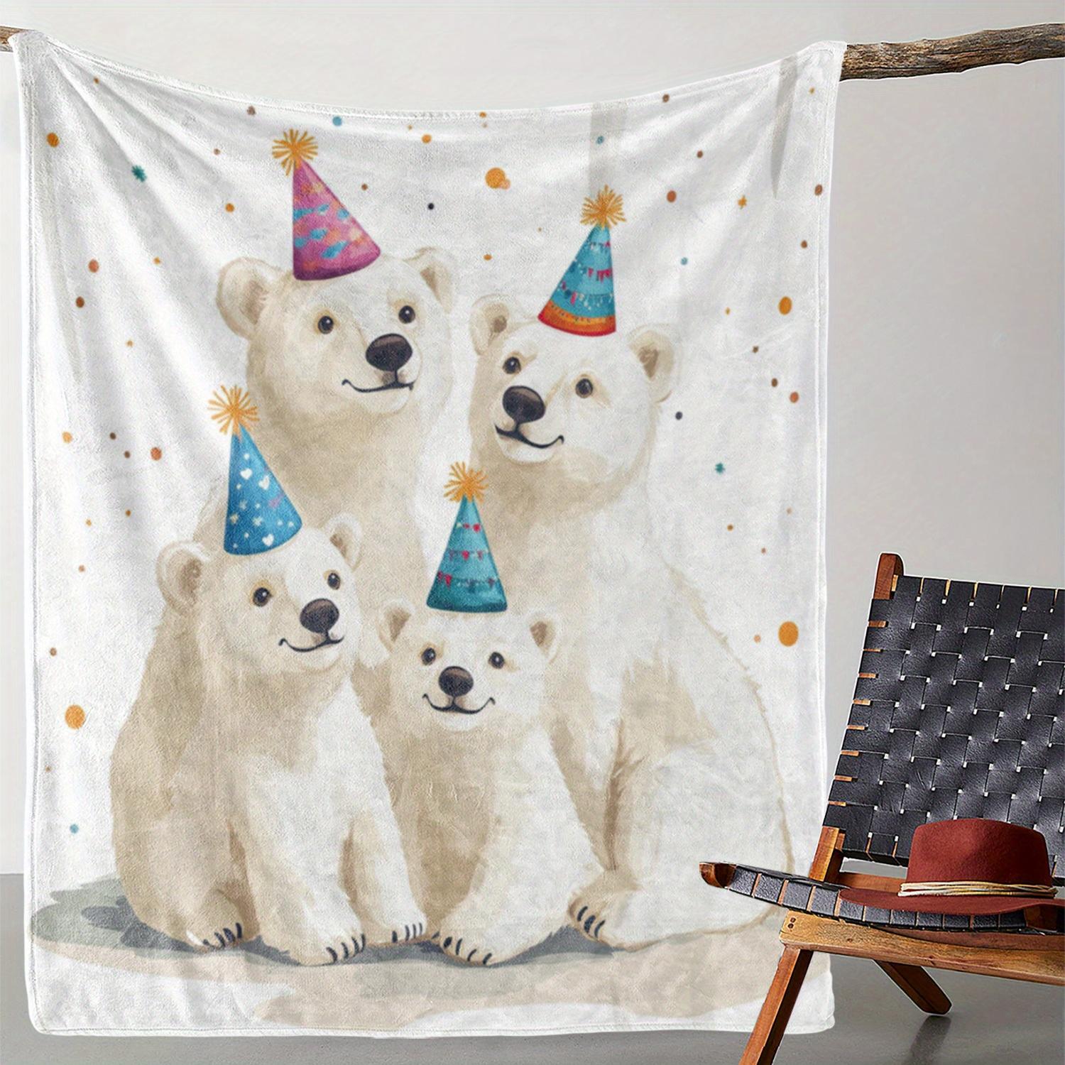 1pc Flannel Fleece Blanket, Polar Bear Print Winter Throw, Soft Cozy Blanket for Sofa, Bed, Car, Office, Camping, Travel, All-Se 130x150cm
1pc Flannel Fleece Blanket, Polar Bear Print Winter Throw, Soft Cozy Blanket for Sofa, Bed, Car, Office, Camping, Travel, All-Se 130x150cm