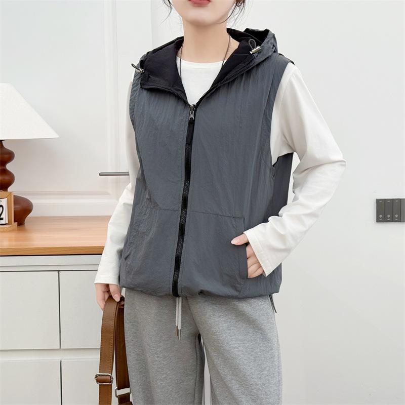 2026 Spring Plus Size Reversible Hooded Vest for Women - Slimming Cardigan Top 2610 3XL сірий колір
2026 Spring Plus Size Reversible Hooded Vest for Women - Slimming Cardigan Top 2610 3XL сірий колір