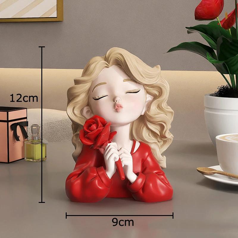 Wavy Blonde Hair Girl Figures Rose Flower Statue Desk Decoration Exquisite Character Resins Sculpture Room Aesthetics Decor червоний
Wavy Blonde Hair Girl Figures Rose Flower Statue Desk Decoration Exquisite Character Resins Sculpture Room Aesthetics Decor червоний