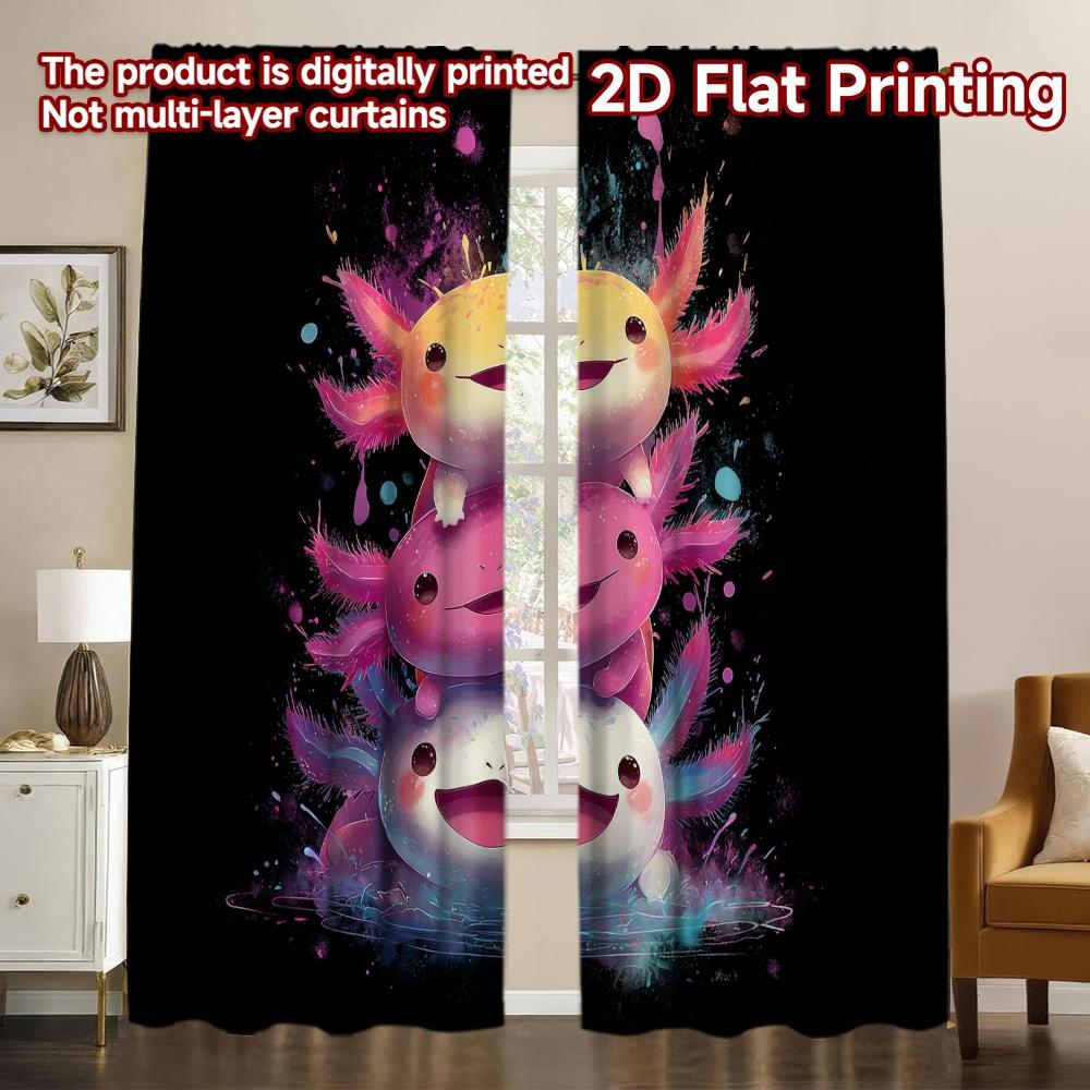 Set Of 2 Modern Flat Printing Colorful Axolotl Stack Fashionable Curtains Fabric Art Deco Festive Living Room Curtain Polyester Perfect For Area W100*H70(CM)-Rod Pocket&2PCS
Set Of 2 Modern Flat Printing Colorful Axolotl Stack Fashionable Curtains Fabric Art Deco Festive Living Room Curtain Polyester Perfect For Area W100*H70(CM)-Rod Pocket&2PCS