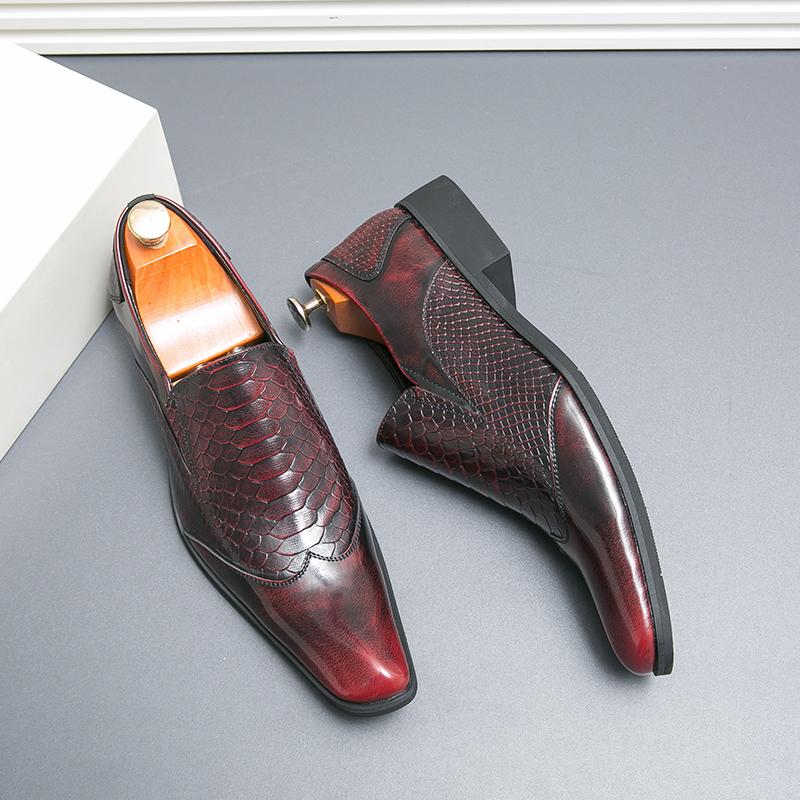 Мокасины мужские с острым носком из полиуретана с тисненым узором на низком каблуке модные туфли для парикмахеров ночных клубов деловые формальные туфли для банкета 46 красный
Мокасины мужские с острым носком из полиуретана с тисненым узором на низком каблуке модные туфли для парикмахеров ночных клубов деловые формальные туфли для банкета 46 красный