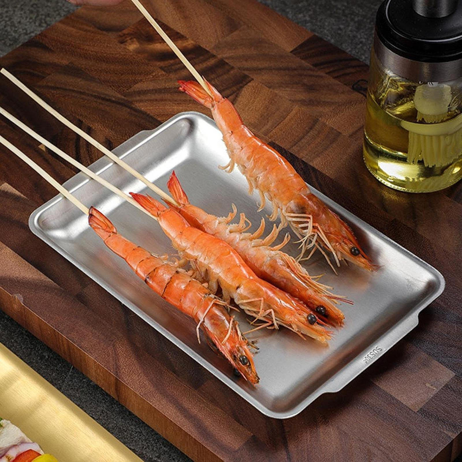 Stainless Steel Food Serving Tray Organizer Matte Decorative Platter Rectangle 22cmx11cm
Stainless Steel Food Serving Tray Organizer Matte Decorative Platter Rectangle 22cmx11cm