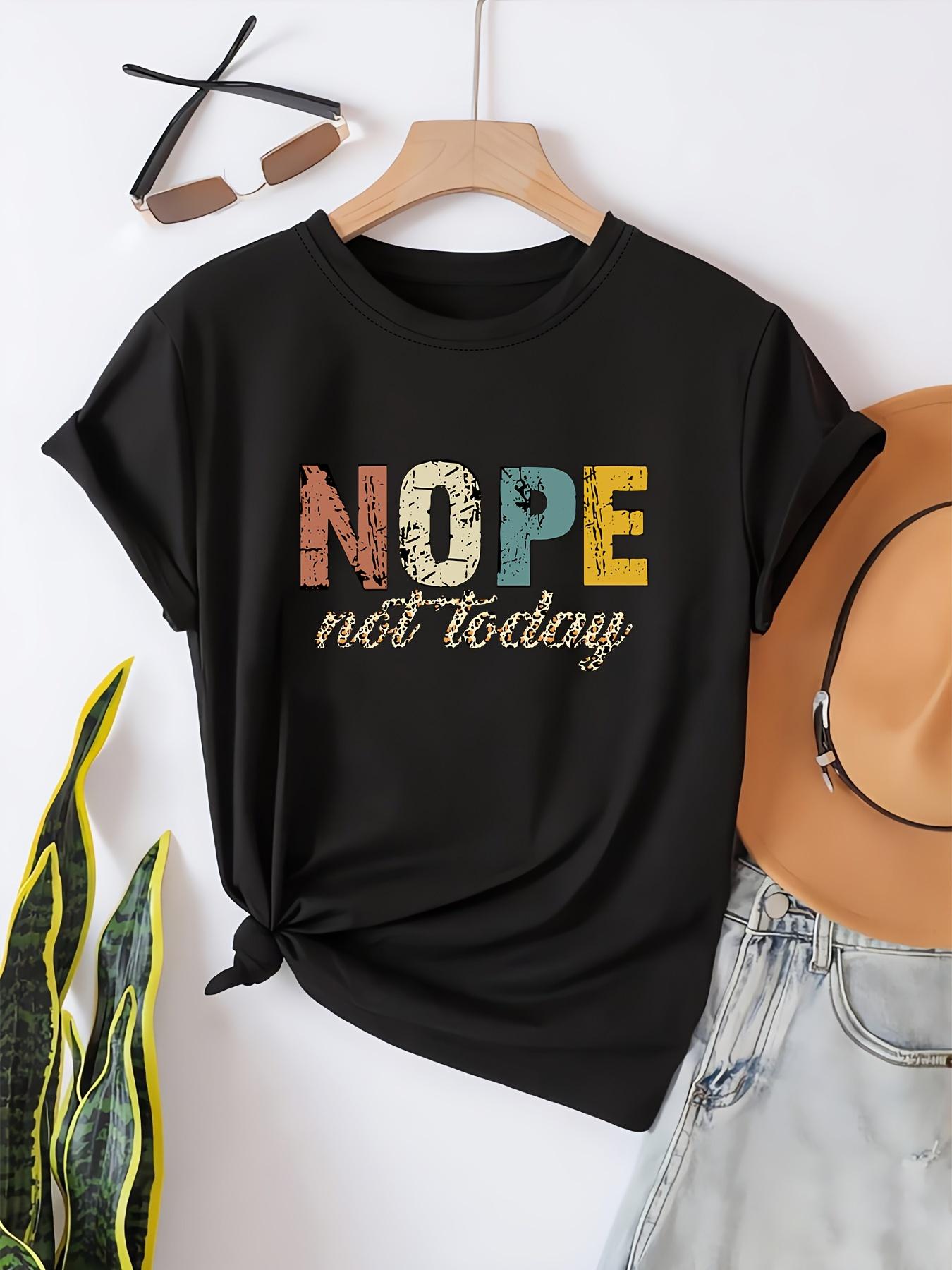 Women S Nope Not My Thing Summer Top with Colorful Letter Print, Relaxed Fit for Casual Attire, Ladies T Shirts 4XL
Women S Nope Not My Thing Summer Top with Colorful Letter Print, Relaxed Fit for Casual Attire, Ladies T Shirts 4XL