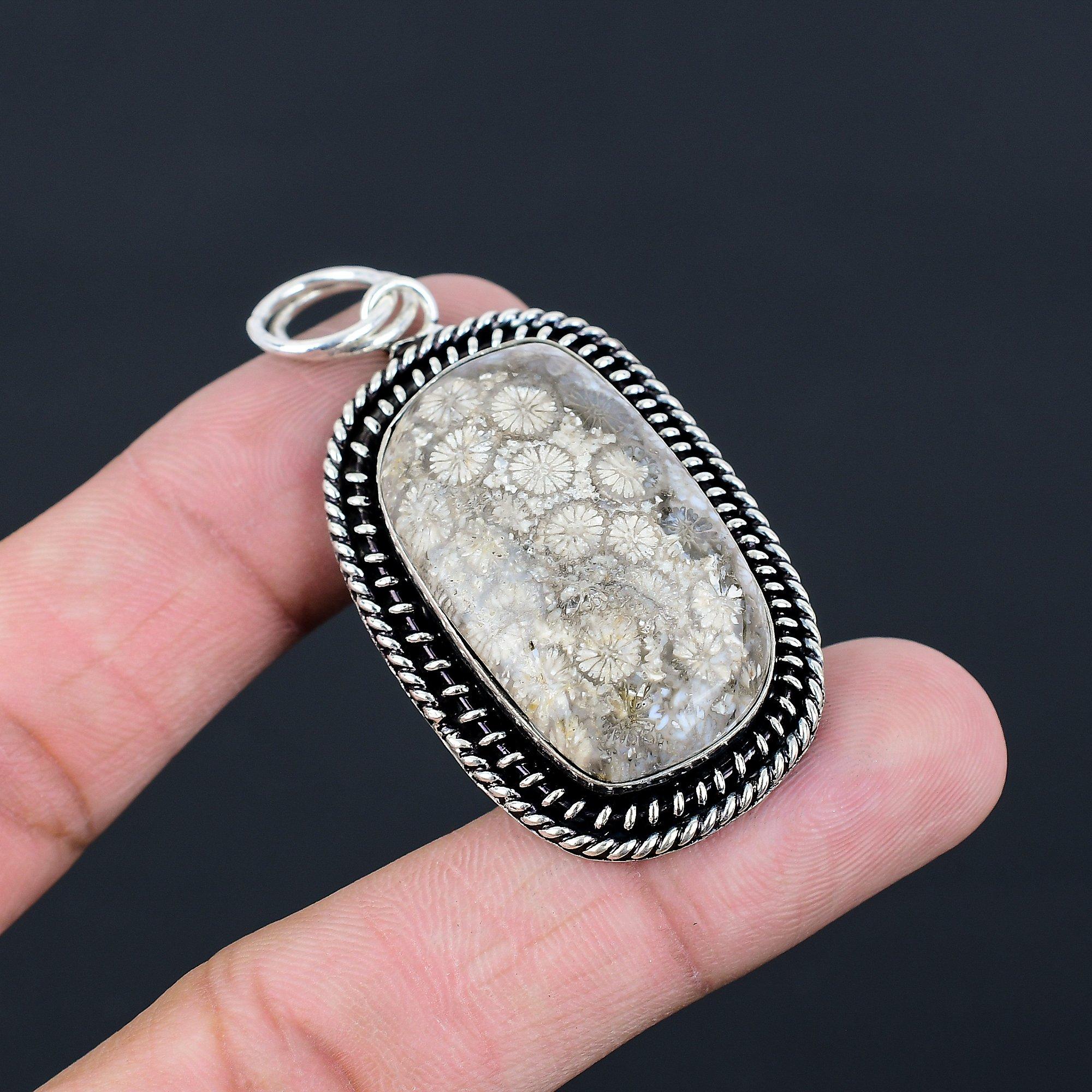 Daughters Day Sale Sterling Silver Natural Fossil Coral Trendy Pendant Jewelry
Daughters Day Sale Sterling Silver Natural Fossil Coral Trendy Pendant Jewelry