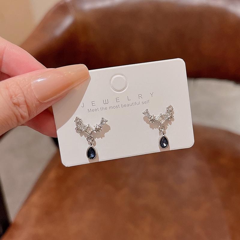 Korean Blue Zircon S925 Silver Earrings - Trendy, Luxurious, All-Match, Women s Fashion Statement.
Korean Blue Zircon S925 Silver Earrings - Trendy, Luxurious, All-Match, Women s Fashion Statement.