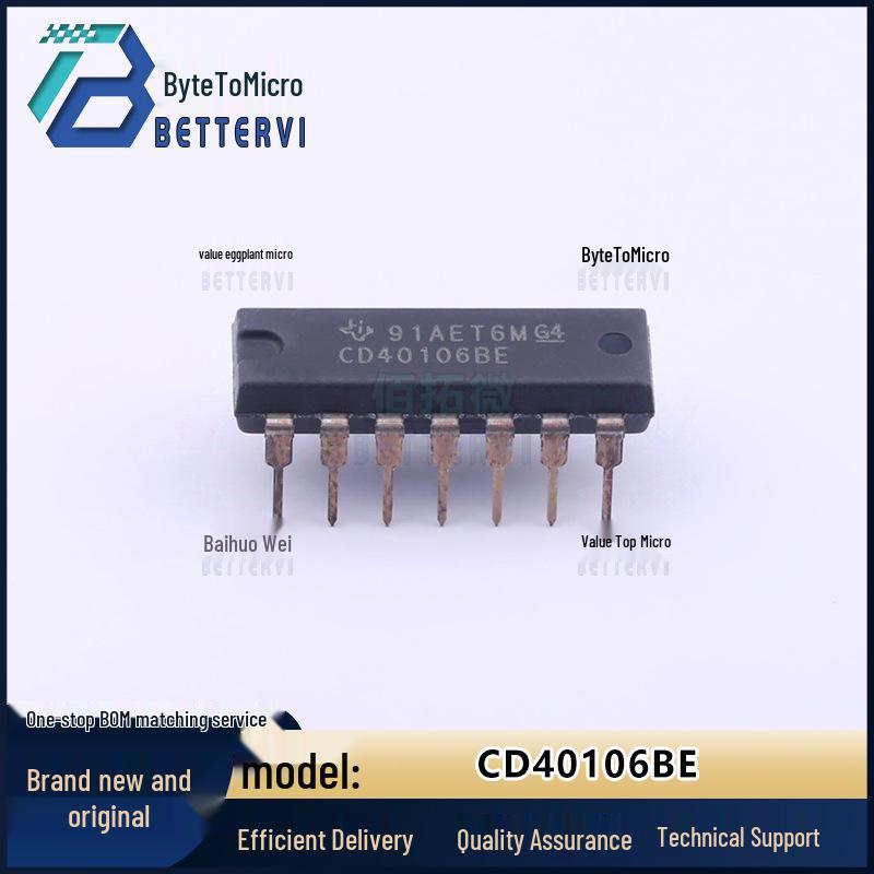 CD40106BE DIP-14 Inverter, 3V-18V
CD40106BE DIP-14 Inverter, 3V-18V