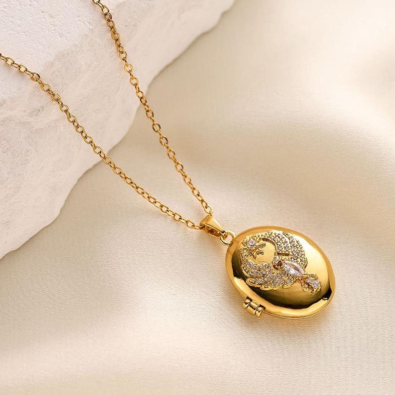 ANENJERY 316L Stainless Steel Openable Oval Heart Photo Frame Pendant Necklace For Women Vintage Fashion Jewelry Gifts
ANENJERY 316L Stainless Steel Openable Oval Heart Photo Frame Pendant Necklace For Women Vintage Fashion Jewelry Gifts