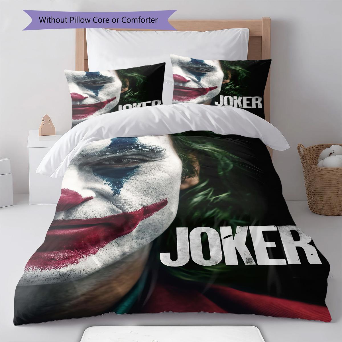Joker Urban Bedding Quilt Set Quilt Cover Pillowcase Home Decoration Birthday Gift (1 * duvet cover + 2 * pillowcase, without core) 135x200cm
Joker Urban Bedding Quilt Set Quilt Cover Pillowcase Home Decoration Birthday Gift (1 * duvet cover + 2 * pillowcase, without core) 135x200cm