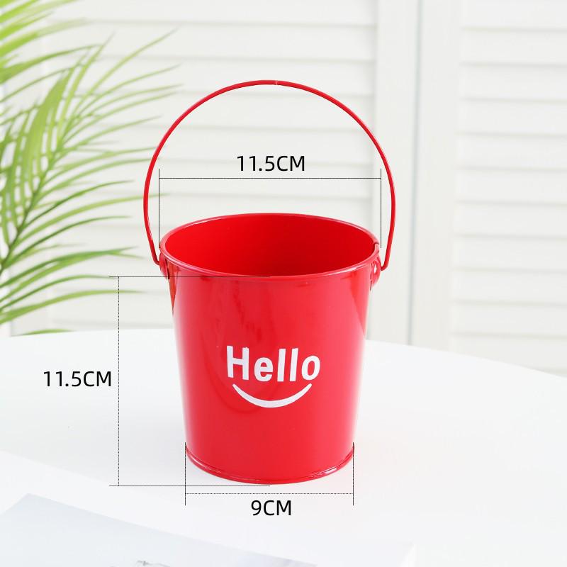 Hello Tinplate Small Desktop Bucket: Paint Brush Holder, French Fry Cup, Fried Chicken Basket, Bar Ice Bucket
Hello Tinplate Small Desktop Bucket: Paint Brush Holder, French Fry Cup, Fried Chicken Basket, Bar Ice Bucket