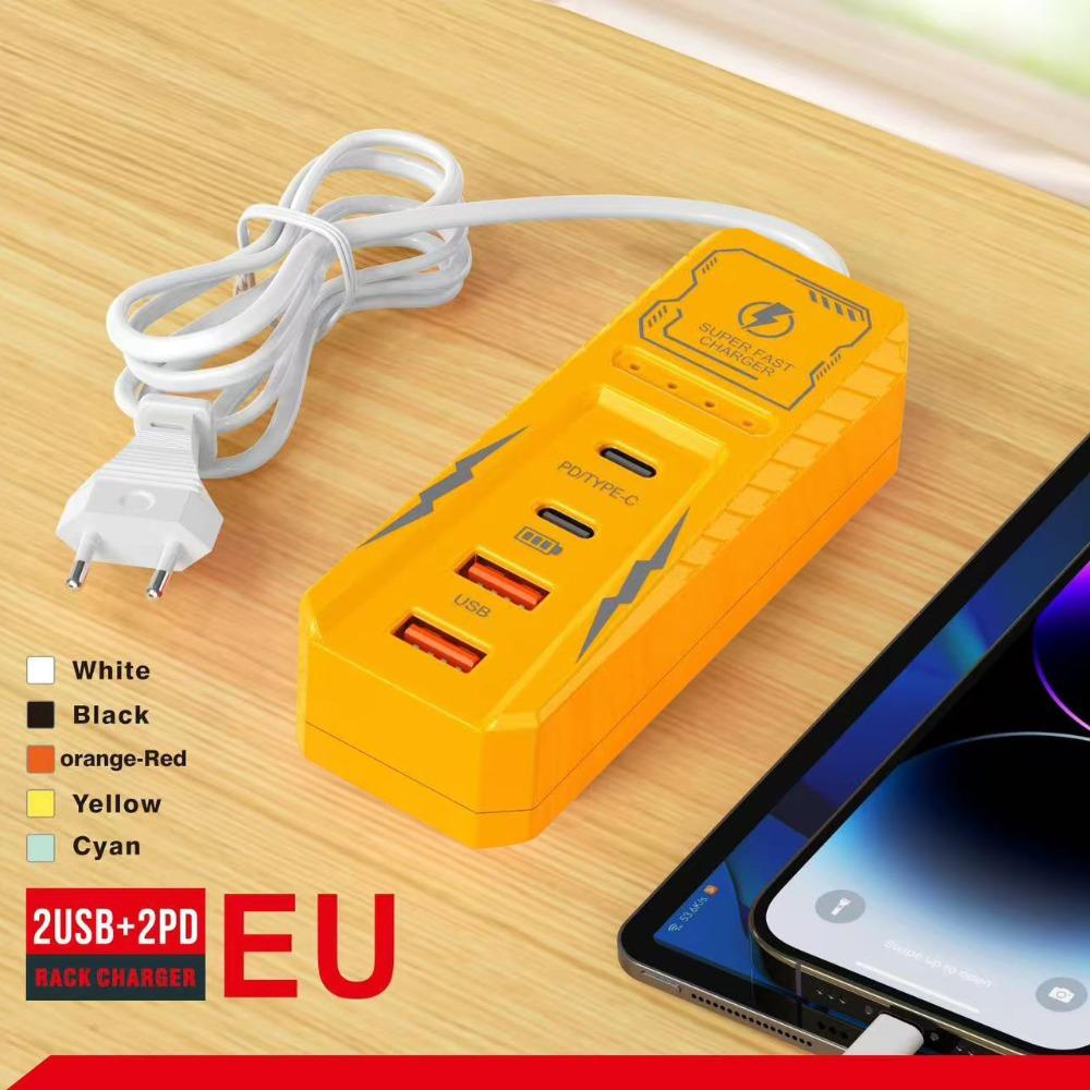 4 Ports USB Charger Socket Multi Ports Wall Charger New Phone Power Strip Yellow-EU
4 Ports USB Charger Socket Multi Ports Wall Charger New Phone Power Strip Yellow-EU