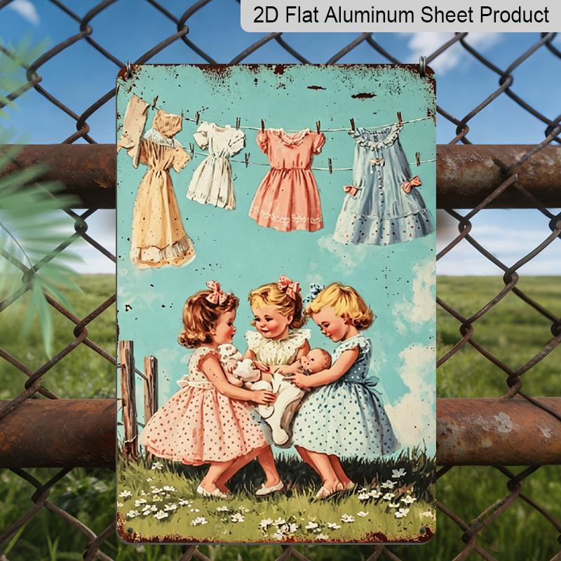 2D Flat, Vintage Little Girls Laundry Day Aluminum Sign - Retro Cottagecore Wall Decor Laundry Room, Farmhouse Decor, Cottage Decor, Kitchen Decor 20*30cm
2D Flat, Vintage Little Girls Laundry Day Aluminum Sign - Retro Cottagecore Wall Decor Laundry Room, Farmhouse Decor, Cottage Decor, Kitchen Decor 20*30cm