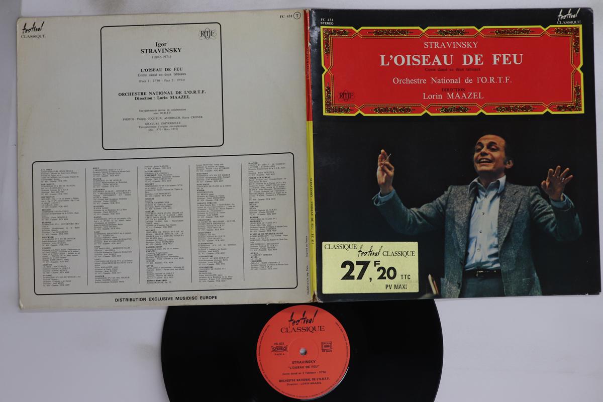 LP Record LORIN MAAZEL, ORCHESTRE NATIONAL DE - Stravinsky L Oiseau De Feu FC431 FESTIVAL CLASSI France Classical Used
LP Record LORIN MAAZEL, ORCHESTRE NATIONAL DE - Stravinsky L Oiseau De Feu FC431 FESTIVAL CLASSI France Classical Used