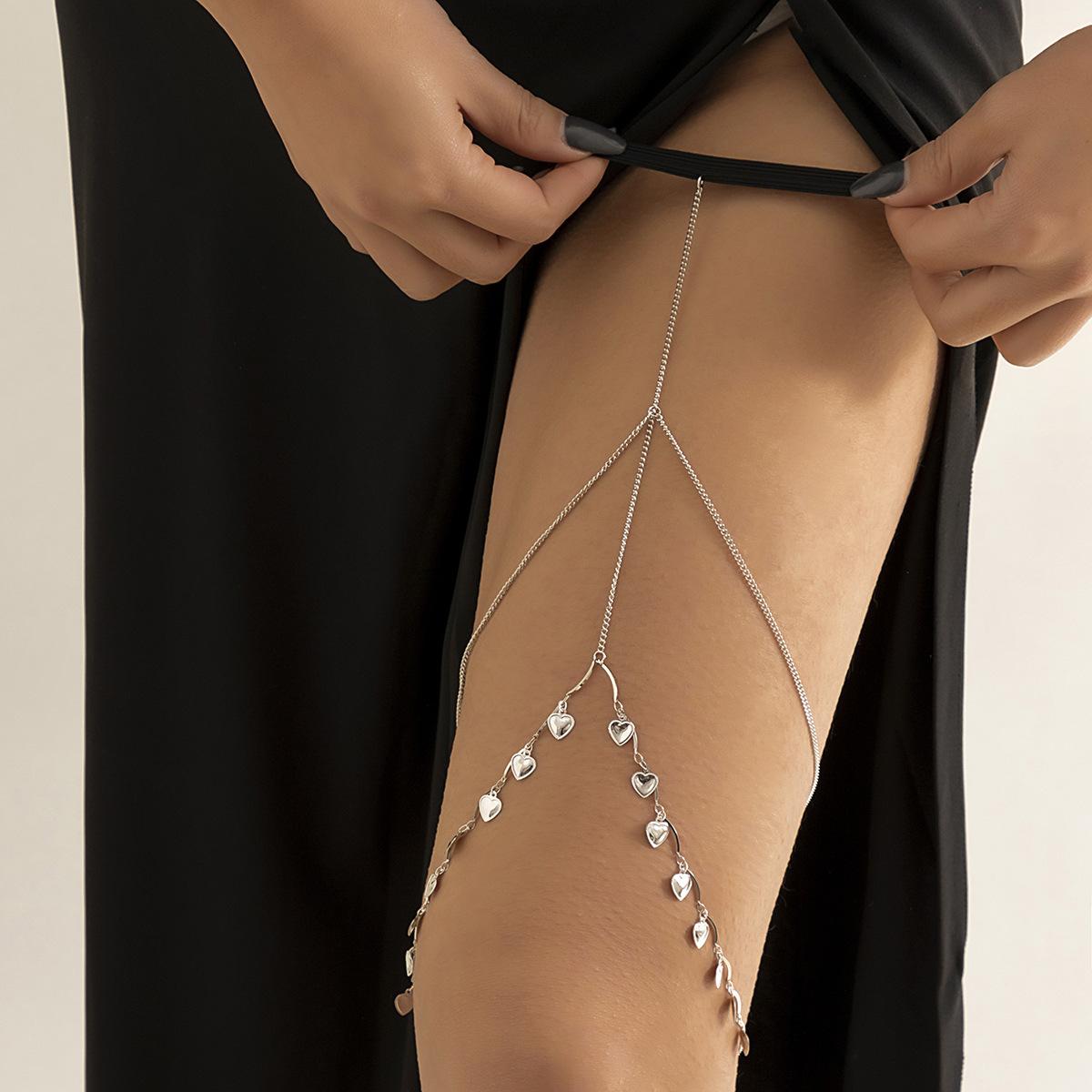 Accessories, Sexy Beach Tassel Heart Body Chain Female, Simple Double Chain Elastic Thigh Chain
Accessories, Sexy Beach Tassel Heart Body Chain Female, Simple Double Chain Elastic Thigh Chain