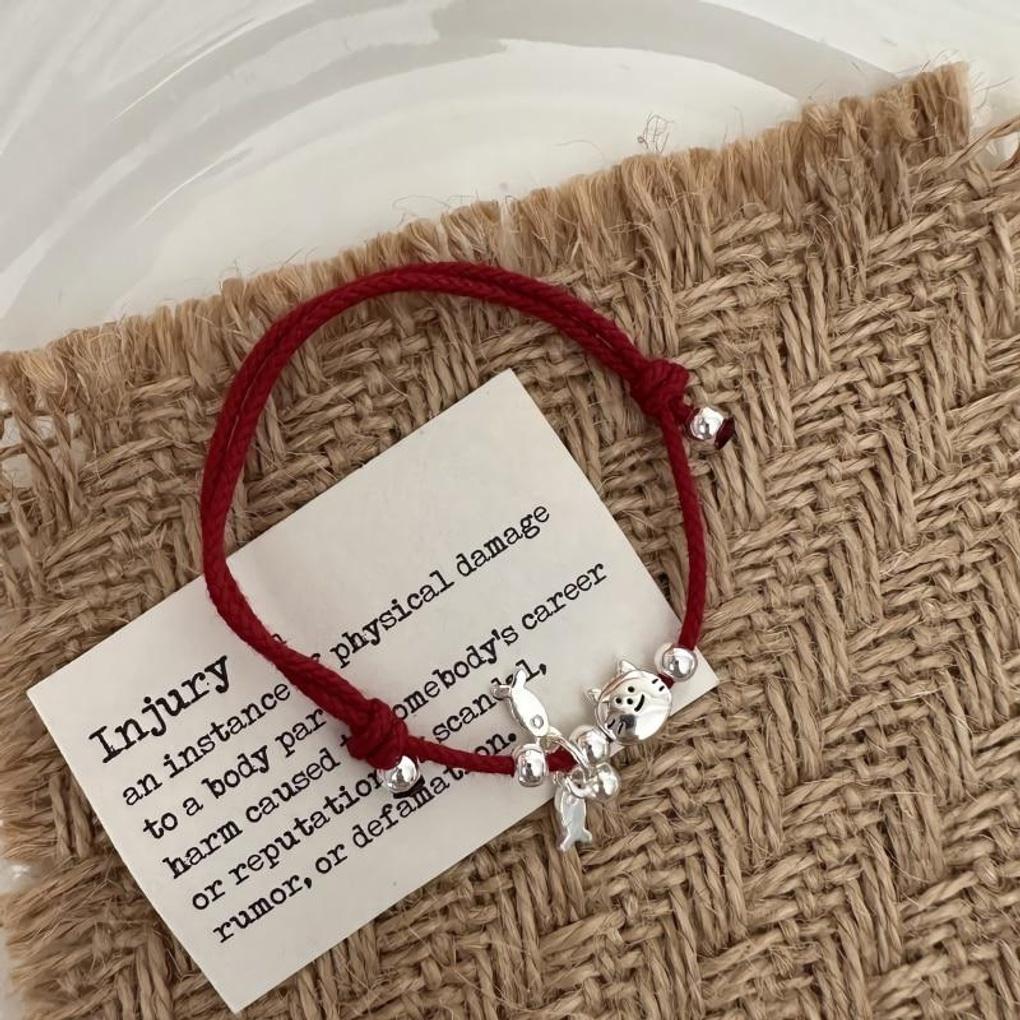 Women s 925 Silver Red Strap Cat Fish Bracelet cat
Women s 925 Silver Red Strap Cat Fish Bracelet cat