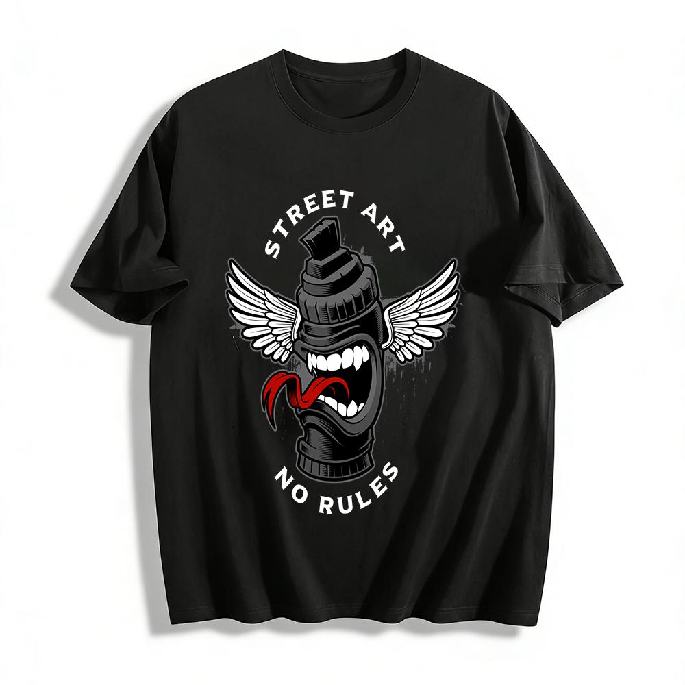 Cool Graffiti Spray Can Wing Print Trendy Casual Short Sleeve Pure cotton T-shirt XXS
Cool Graffiti Spray Can Wing Print Trendy Casual Short Sleeve Pure cotton T-shirt XXS