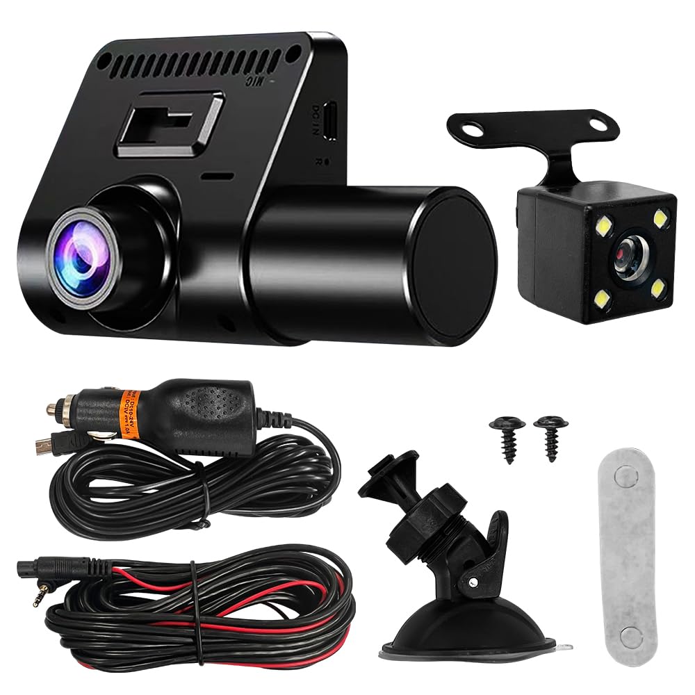 Lifepower Dashcam with 3 Simultaneous Front and Rear Adjustable Front Rear 1080P Loop Ideal for Preventing Aggressive Cameras Recording, Angle,
Lifepower Dashcam with 3 Simultaneous Front and Rear Adjustable Front Rear 1080P Loop Ideal for Preventing Aggressive Cameras Recording, Angle,