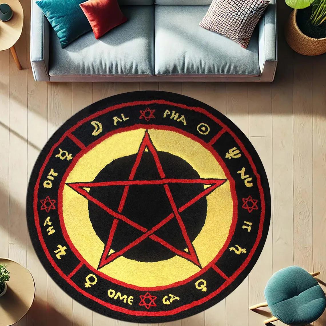 Generic The Love Witch Patterned Area Rug, Gothic Red, Black Pentagram Floor Mat Sofa Table Rugs Home Decor Room Rug 60cmx60cm
Generic The Love Witch Patterned Area Rug, Gothic Red, Black Pentagram Floor Mat Sofa Table Rugs Home Decor Room Rug 60cmx60cm