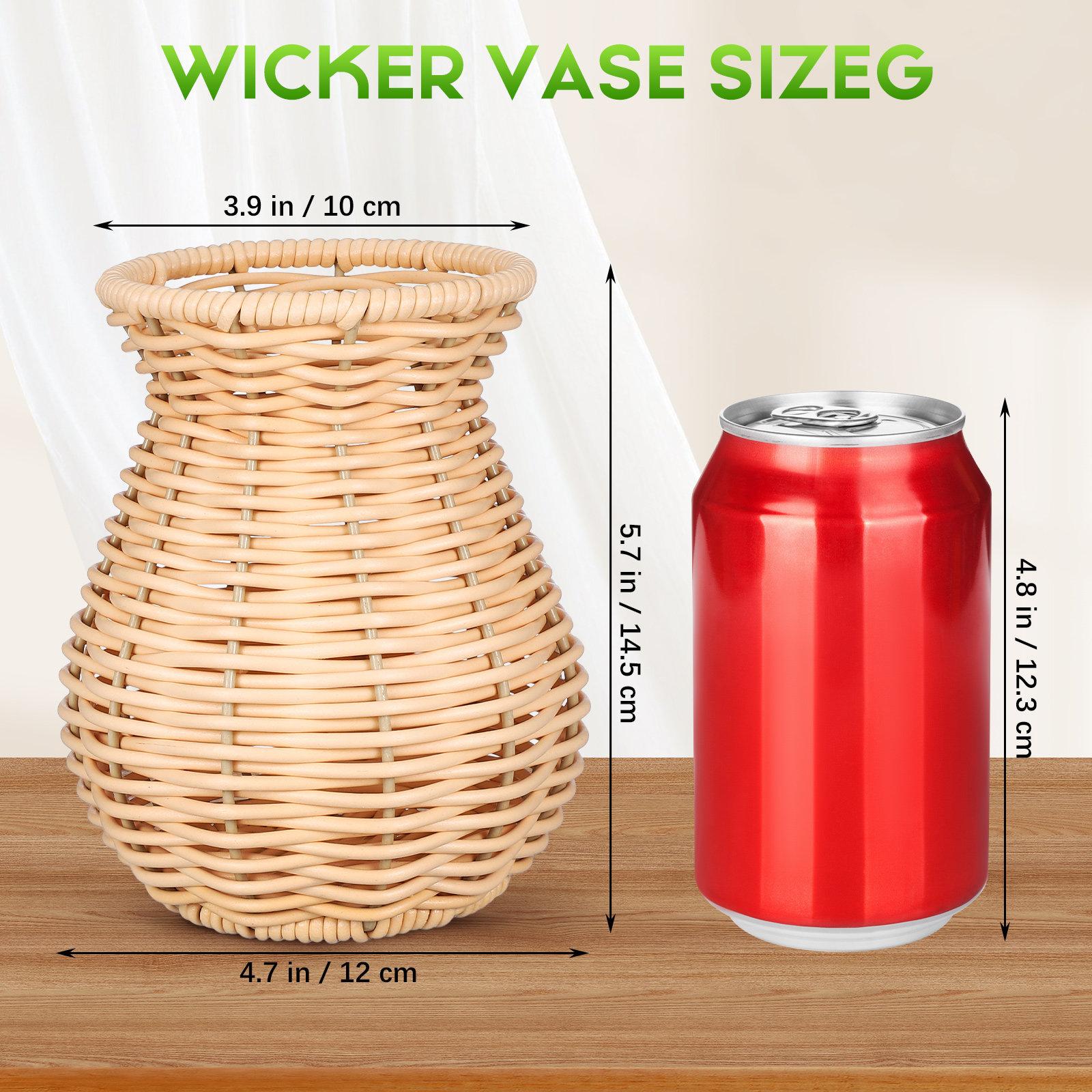Rustic Woven Vase Anti Wear Plastic Material Long Usable Time Imitation Rattan Flower Container for Office Balcony Indoor бежевий
Rustic Woven Vase Anti Wear Plastic Material Long Usable Time Imitation Rattan Flower Container for Office Balcony Indoor бежевий