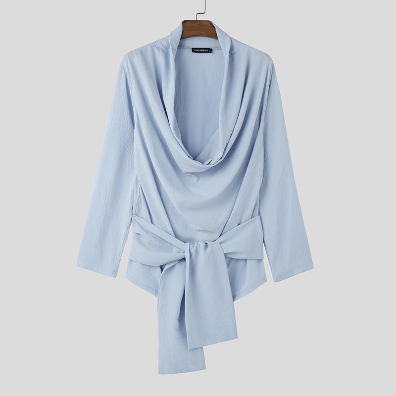 INCERUN Мужские свободные рубашки с длинным рукавом и шнуровкой, повседневные, однотонные, топы 3XL
INCERUN Мужские свободные рубашки с длинным рукавом и шнуровкой, повседневные, однотонные, топы 3XL