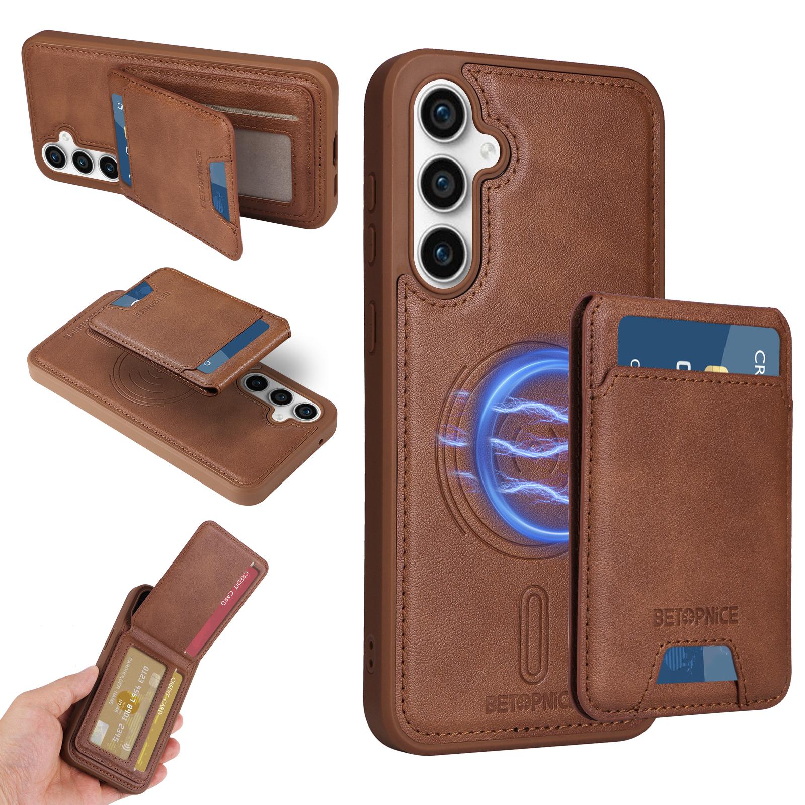 For Samsung Galaxy S23 FE Magnetic Case BETOPNICE RFID Blocking Leather Phone Back Cover with Detachable Card Bag Brown
For Samsung Galaxy S23 FE Magnetic Case BETOPNICE RFID Blocking Leather Phone Back Cover with Detachable Card Bag Brown