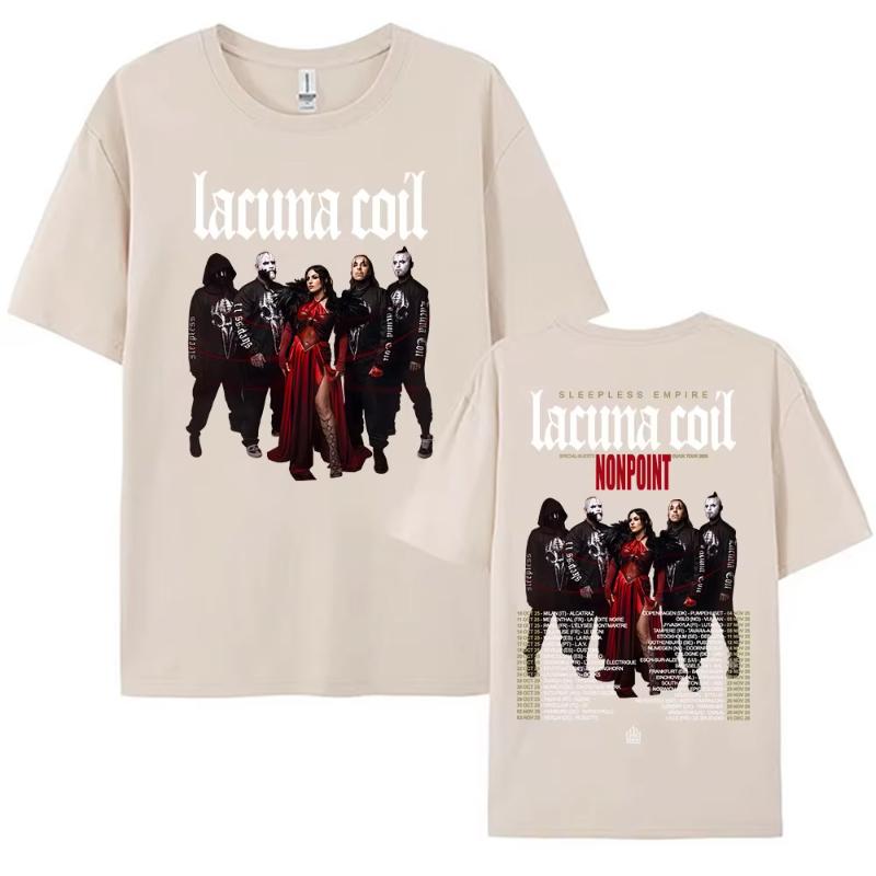 Lacuna Coil Sleepless Empire Tour 2025 Summer Short Sleeved Cotton Fashion Printed Loose Casual Mens Womens Tshirt Street 4XL
Lacuna Coil Sleepless Empire Tour 2025 Summer Short Sleeved Cotton Fashion Printed Loose Casual Mens Womens Tshirt Street 4XL