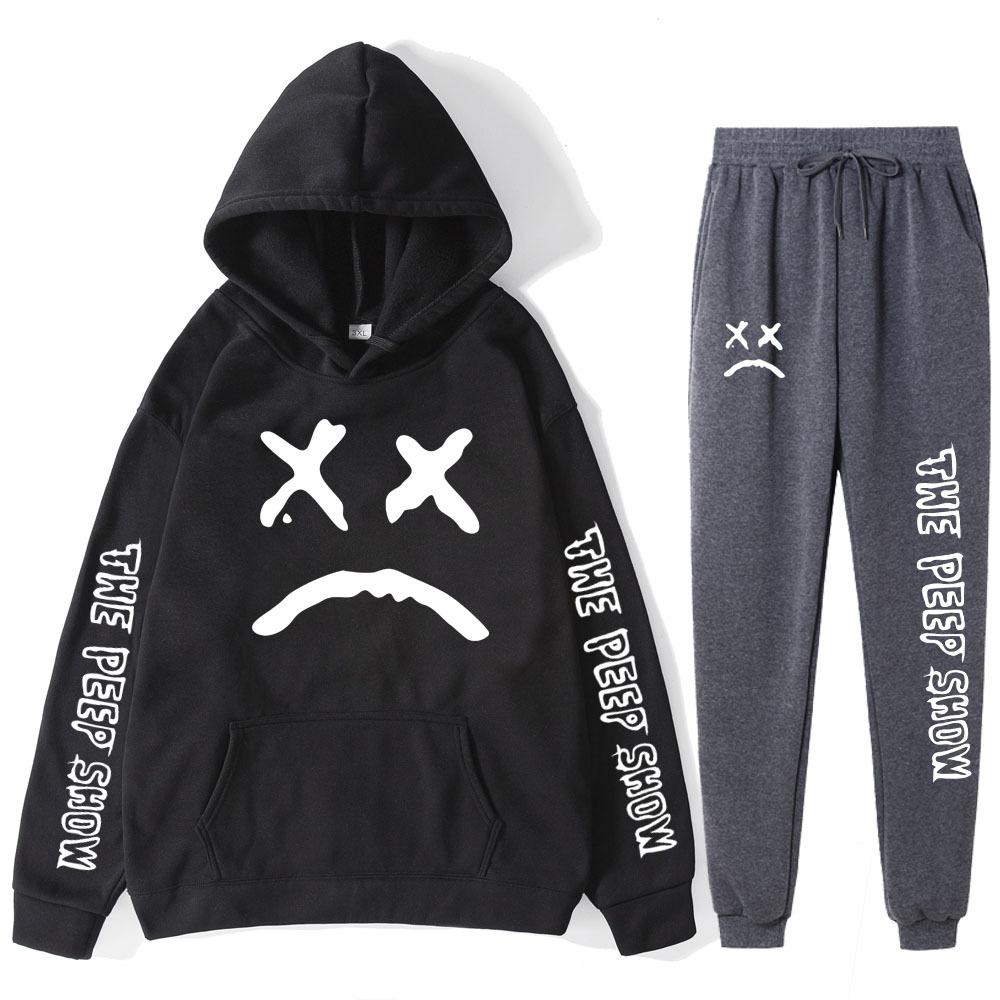 Autumn Winter Lil Peep The Peep Show Graphic Printed Hoodies Sweatpants Set Fashionable Casual Warm Sports Long Sleeved Pants Men s Sport Wear XXL
Autumn Winter Lil Peep The Peep Show Graphic Printed Hoodies Sweatpants Set Fashionable Casual Warm Sports Long Sleeved Pants Men s Sport Wear XXL