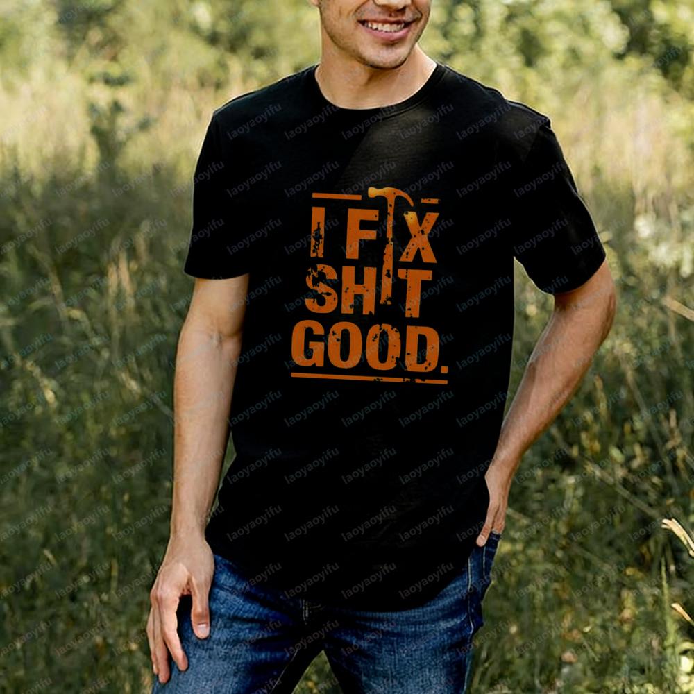 Hilarious Fix It Good Cotton Tee Funny Handyman Hammer Graphic T-Shirt for Men Witty DIY Enthusiast Vintage Trend Camisetas 5XL різнокольоровий
Hilarious Fix It Good Cotton Tee Funny Handyman Hammer Graphic T-Shirt for Men Witty DIY Enthusiast Vintage Trend Camisetas 5XL різнокольоровий