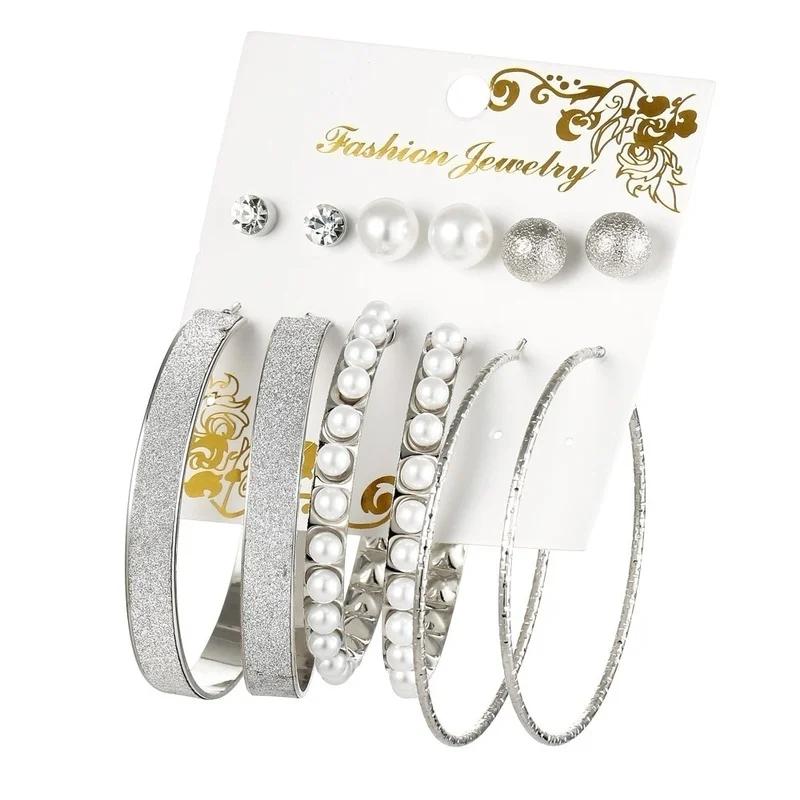 6 пар/комплект цветных сережек Hyperbole Big Circle, комплект сережек-гвоздиков с шариками из матового металла и стразами серебряный
6 пар/комплект цветных сережек Hyperbole Big Circle, комплект сережек-гвоздиков с шариками из матового металла и стразами серебряный