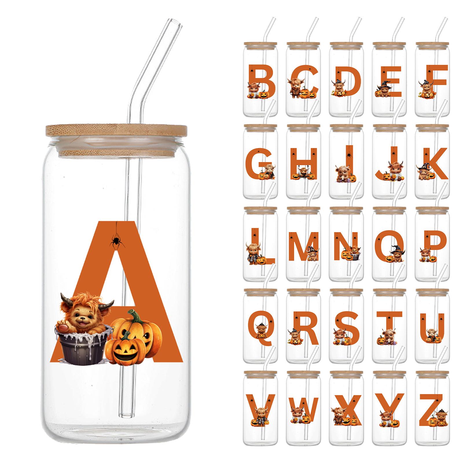 16oz 26 Letters A-Z Libbey Drinking Glass Coffee Cup Mason Can With Bamboo Lid&Straw Summer Drinkware Glass Bottle Wedding Gifts 500ml
16oz 26 Letters A-Z Libbey Drinking Glass Coffee Cup Mason Can With Bamboo Lid&Straw Summer Drinkware Glass Bottle Wedding Gifts 500ml